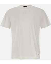 Peuterey - Weißes Baumwoll-T-Shirt „Cleats Mer“ Mit Rundhalsausschnitt - Lyst
