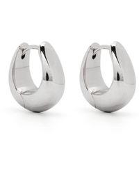 Tom Wood - Kleine Ovale Silber-Creolen - Lyst