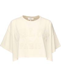 Chloé - Elfenbein Übergroßes Logo-T-Shirt - Lyst