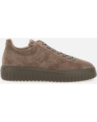 Hogan - Suede Lace-Up Sneakers with Memory Foam - Lyst