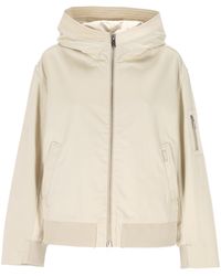 Add - Hoodie Bomber Jacke Aus Gemischten Materialien - Lyst