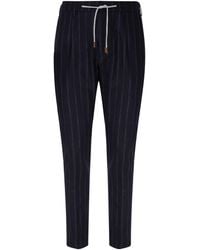 Eleventy - Wool-Cashmere Drawstring Jogger Trousers - Lyst