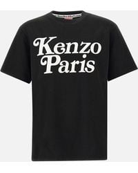 KENZO - By Verdi Baumwoll-T-Shirt Mit Maxi-Flock-Logo - Lyst