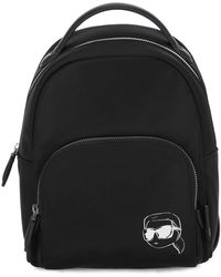 Karl Lagerfeld - Schwarzer Rucksack Mit Aufnäher - Lyst