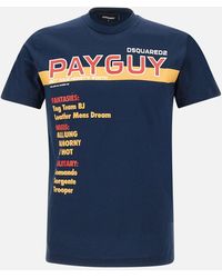 DSquared² - Cool Fit Tee Baumwoll-T-Shirt Mit Maxi-Print - Lyst