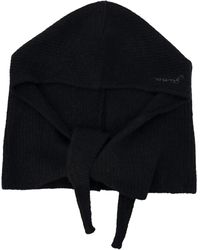 Ganni - Schwarze Woll-Balaklava - Lyst