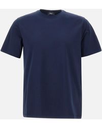 Herno - Blaues T-Shirt Aus Superfeiner Baumwolle Für Herren - Lyst
