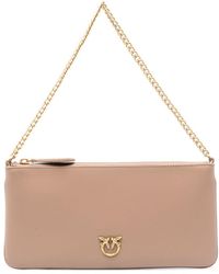Pinko - Horizontale Flache Biscotto Zenzero Antikgold Tasche - Lyst