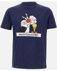 Iceberg - Karikatur Druck Blau T-Shirt Für Männer - Lyst