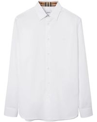 Burberry - Logo Cotton Shirt - Lyst