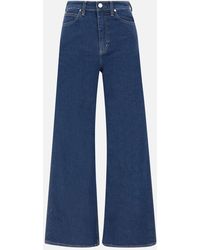 Calvin Klein - Dunkelblaue Jeans Mit Weitem Bein Und Hoher Taille - Lyst