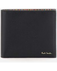 Paul Smith - Schwarze Lederbrieftasche Mit Mehrfarbigen Details – 10 Kartenfächer - Lyst