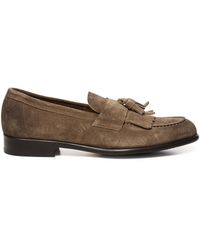 Doucal's - Kakao-Braune Wildleder-Loafer Mit Quasten - Lyst