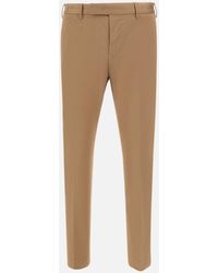 PT Torino - Dieci Camel Baumwollhose Slim Fit - Lyst