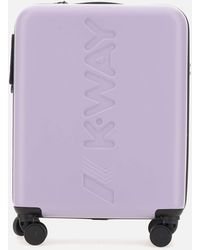 K-Way - Cabin K-Air Small Lilac Trolleyproptypesikonische Mehrfarbige Streifen - Lyst