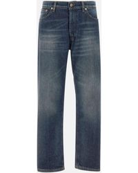Dondup - Wide Leg Jeans With Logo Details - Lyst