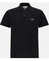 Lacoste - Schwarzes Poloshirt Aus Piqué-Baumwolle - Lyst