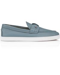 Christian Louboutin - Grau Kalbsleder Mokassin Sneakers - Lyst