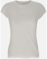 Elisabetta Franchi - Modal-T-Shirt Mit Logo-Patch - Lyst