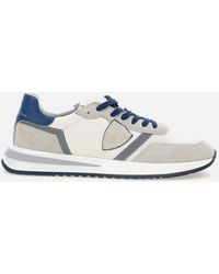 Philippe Model - Tropez 2.1 Weiß-Blaue Nylon-Sneaker - Lyst