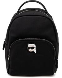 Karl Lagerfeld - Schwarze Top-Zip-Handtasche Mit Staubbeutel - Lyst