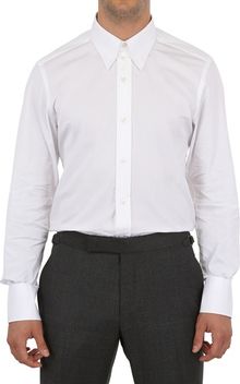 White tom ford shirt with a tab collar #5