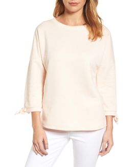 Caslon Tie Sleeve Sweatshirt