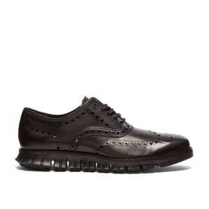 Cole Haan Black Zerogrand Wing Ox (navy Ink Leather Closed/ironstone) Men's Lace Up Wing Tip Shoes for men