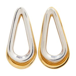 Boucles d'oreilles bicolores double Ellipse Annelise Michelson en coloris Métallisé