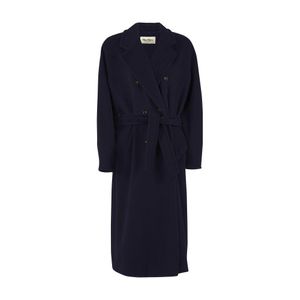 Max Mara マダム ウールカシミアダブルコート ブルー