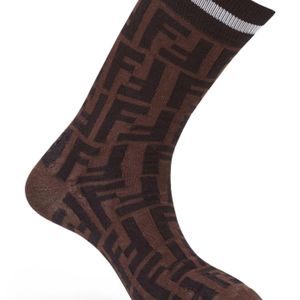 Fendi Socken mit Logo-Muster in Braun für Herren