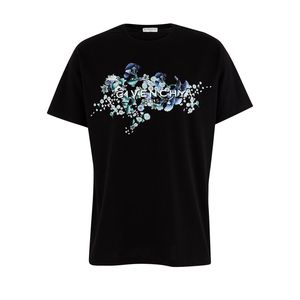 メンズ Givenchy フローラル ロゴ Tシャツ ブラック
