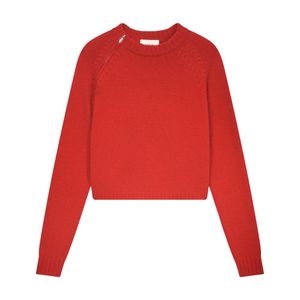 Ba&sh Red Cashmere Crew Neck Sweater