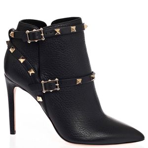 Valentino Black 'rockstud' Leather Boots
