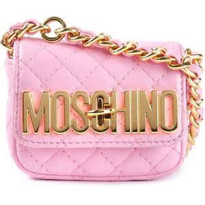 Moschino Pink Mini Quilted Crossbody Bag