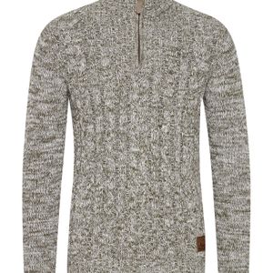 Solid Strickpullover Pankraz in Grau für Herren