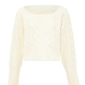 swirly Weiß Pullover