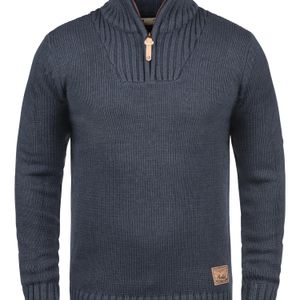Solid Strickpullover Petro in Blau für Herren