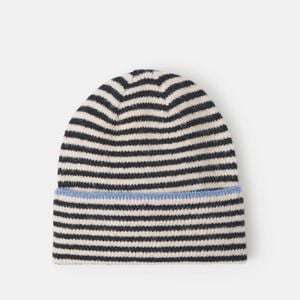 Accessorize Grey Stripe Beanie Hat