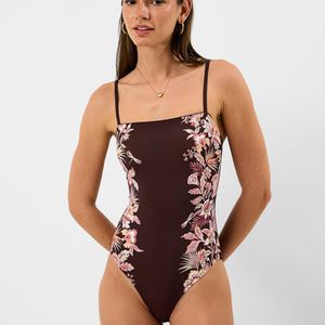 Accessorize Purple Floral Print Swimsuit