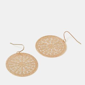 Accessorize Natural Filigree Round Drop Earrings