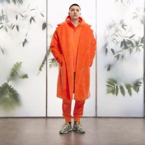 Adidas Red Faux Fur Coat (all Gender)