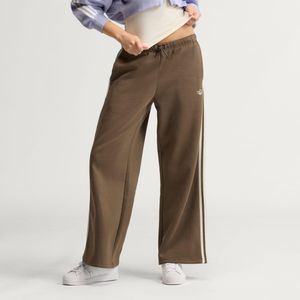 Adidas Brown Adisignature 3 Stripes Open Hem Sweatjoggers