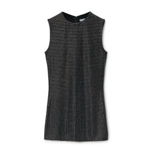 Alexander Wang Black Crystal Hotfix Sleeveless Mini Dress