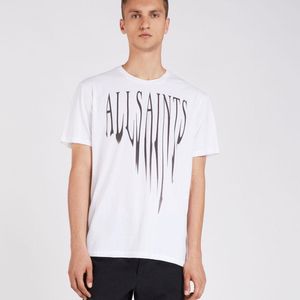 AllSaints White Amplify Crew T-shirt for men