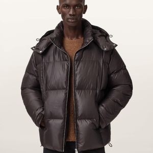 AllSaints Black Lupin Puffer Jacket for men