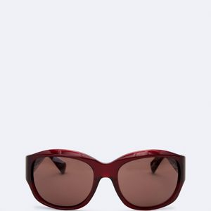 AllSaints Pink Kaelen Wrapped Oval Sunglasses