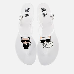 Iconic - sandales en caoutchouc Karl Lagerfeld en coloris Blanc