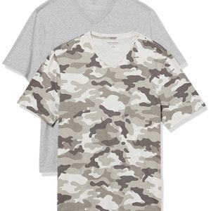2-Pack Regular-Fit V-Neck T-Shirt Fashion-t-Shirts di Amazon Essentials in Grigio da Uomo