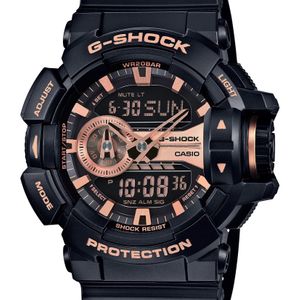 G-Shock Black and Rose Gold-Tone Dial Resin Quartz Watch GA400GB-1A4 di G-Shock in Nero da Uomo